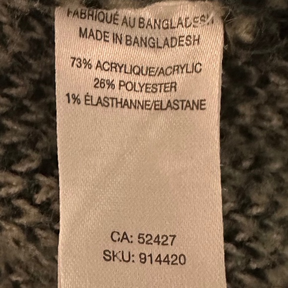 My Style | Women’s Large Black and Cream Gray Plaid Quater Zip Sweater - Picture 9 of 9